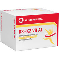Produktbild von Vit AL ALIUD Pharma Vitamin D3 und K2 Kapseln 4000 IE mit 80 µg 90 Stück