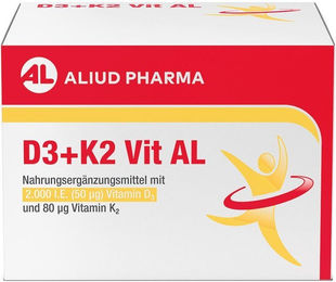 Vit AL D3 + K2 ALIUD Pharma 2000 IE und 80 µg Kapseln 90 Stück – Bild 1 von 1