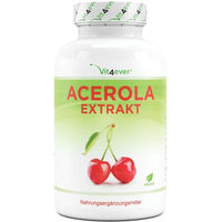 Produktbild von Vit4ever Acerola Extrakt Kapseln vegan ohne Zusatzstoffe und Gelatine