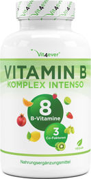 Vit4ever B-Komplex Intenso mit 8 B-Vitaminen und 3 Co-Faktoren 240 Kapseln – Bild 1 von 1