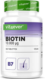 Vit4ever Biotin 10.000 mcg Tabletten vegan laktosefrei glutenfrei 365 Stück – Bild 1 von 1