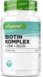 Vit4ever Biotin Selen Zink Kombination Tabletten vegan laktosefrei glutenfrei 365 Stück – Bild 1 von 2