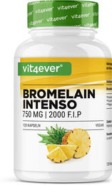 Vit4ever Bromelain Intenso 2000 FIP Kapseln vegan laktosefrei glutenfrei 120 Stück – Bild 1 von 2