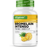 Produktbild von Vit4ever Bromelain Intenso 2000 FIP Kapseln vegan laktosefrei glutenfrei 120 Stück