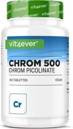 Vit4ever Chrom Tabletten 500 mcg vegan ohne Zusatzstoffe 365 Stück – Bild 1 von 2