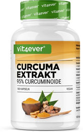 Vit4ever Curcuma Extrakt standardisiert 1000 mg Kapseln vegan ohne Zusatzstoffe 180 Stück – Bild 1 von 3
