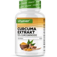 Produktbild von Vit4ever Curcuma Extrakt standardisiert 1000 mg Kapseln vegan ohne Zusatzstoffe 180 Stück