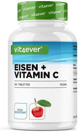 Vit4ever Eisen Bisglycinat mit Vitamin C Tabletten vegan für Kinder – Bild 1 von 2
