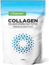 Vit4ever Kollagen Pulver aus Rind Typ I und Typ III, 500 g, zuckerfrei und ohne Zusatzstoffe – Bild 1 von 2