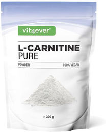 Vit4ever L-Carnitin Pure Pulver ohne Zusatzstoffe glutenfrei und laktosefrei – Bild 1 von 2