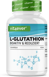 Vit4ever L-Glutathion 1000 mg Kapseln vegan ohne Zusatzstoffe 120 Stück – Bild 1 von 2