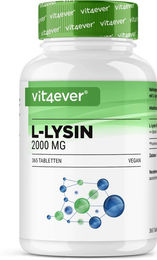 Vit4ever L-Lysin 1000 mg Tabletten vegan ohne Zusatzstoffe 180 Stück – Bild 1 von 2