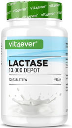 vit4ever Laktase Depot Tabletten vegan laktosefrei glutenfrei 120 Stück – Bild 1 von 2