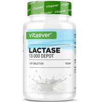 Produktbild von vit4ever Laktase Depot Tabletten vegan laktosefrei glutenfrei 120 Stück