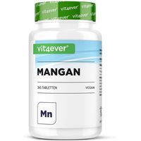 Produktbild von Vit4ever Mangan 10 mg Tabletten vegan glutenfrei laktosefrei 365 Stück