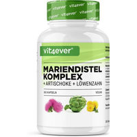 Produktbild von Vit4ever Mariendistel Artischocken Löwenzahn Komplex Kapseln vegan ohne Zusatzstoffe