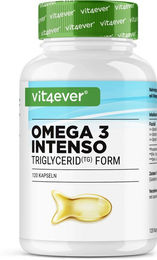Vit4ever Omega 3 Intenso Fischöl Kapseln 120 Stück laktosefrei und glutenfrei – Bild 1 von 3