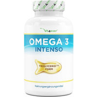 Produktbild von vit4ever Omega 3 Intenso Fischöl Kapseln laktosefrei und glutenfrei