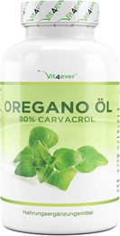 Vit4ever Oregano Öl 150 mg mit 80 Prozent Carvacrol, 120 vegane Kapseln, laktosefrei und glutenfrei – Bild 1 von 2