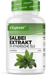 Vit4ever Salbei Extrakt Kapseln vegan ohne Zusatzstoffe 240 Stück – Bild 1 von 3