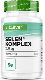 vit4ever Selen 3-fach Komplex Natriumselenit Tabletten vegan glutenfrei laktosefrei 365 Stück – Bild 1 von 2