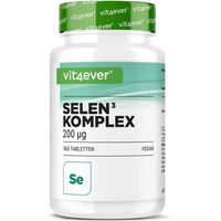 Produktbild von vit4ever Selen 3-fach Komplex Natriumselenit Tabletten vegan glutenfrei laktosefrei 365 Stück