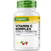 Produktbild von Vit4ever Vitamin C Komplex Kapseln mit Acerola und Hagebutte vegan ohne Zusatzstoffe 1000 mg 300 Stück