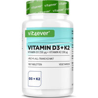 Produktbild von Vit4ever Vitamin D3 10000 IE und Vitamin K2 200 mcg Tabletten 180 Stück