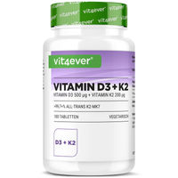 Produktbild von Vit4ever Vitamin D3 20.000 IE und Vitamin K2 200 µg Tabletten vegetarisch 100 Stück