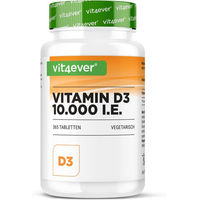 Produktbild von vit4ever Vitamin D3 Depot 10000 IE Tabletten 365 Stück vegetarisch laktosefrei glutenfrei