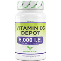 Produktbild von vit4ever Vitamin D3 Depot 5000 I.E. vegetarische Tabletten