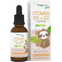 Produktbild von vit4ever Vitamin D3 + K2 Kids Tropfen für Kinder glutenfrei und laktosefrei