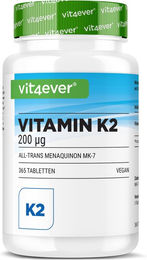 Vit4ever Vitamin K2 Menaquinon MK-7 Tabletten vegan ohne Zusatzstoffe 200 Stück – Bild 1 von 2