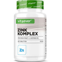 Produktbild von Vit4ever Zink Advanced Zinkbisglycinat 400 mg Tabletten vegan laktosefrei glutenfrei