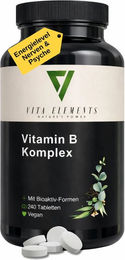 Vita Elements B-Komplex Tabletten vegan ohne Zusatzstoffe für Sportler 240 Stück – Bild 1 von 3
