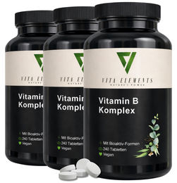 Vita Elements B-Komplex Vegan Tabletten 240 Stück ohne Zusatzstoffe – Bild 1 von 2
