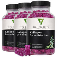 Produktbild von Vita Elements Beauty Kollagen Gummibärchen mit Biotin und Vitamin C vegan und glutenfrei 60 Stück