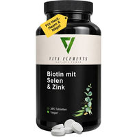 Produktbild von Vita Elements Biotin Selen und Zink Tabletten vegan ohne Zusatzstoffe 365 Stück