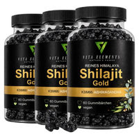 Produktbild von Vita Elements Himalaya Shilajit Gold Gummies mit Ashwagandha und Gokshura vegan ohne Zusatzstoffe 60 Stück