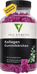 Vita Elements Kollagen Gummis Typ I aus marinem Fisch ohne Zusatzstoffe 60 Stück – Bild 1 von 3