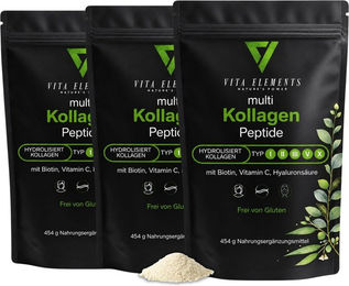 Vita Elements Kollagen Peptide Pulver zuckerfrei und ohne Zusatzstoffe – Bild 1 von 2