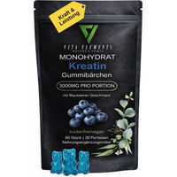 Produktbild von Vita Elements Kreatin Monohydrat Gummis vegan ohne Zusatzstoffe 60 Stück