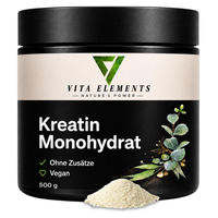 Produktbild von Vita Elements Kreatin Monohydrat Pulver 500g Vegan ohne Zusatzstoffe