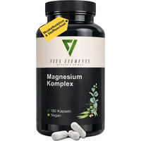 Produktbild von Vita Elements Magnesium Komplex Kapseln ohne Zusatzstoffe für Sportler 180 Kapseln