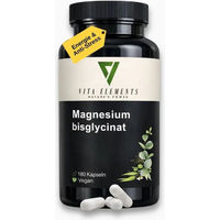 Produktbild von Vita Elements Magnesiumbisglycinat Kapseln vegan laktosefrei glutenfrei 180 Stück