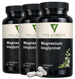 Vita Elements Magnesiumbisglycinat Vegan 180 Kapseln – Bild 1 von 3
