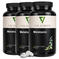 Produktbild von Vita Elements Melatonin Tabletten ohne Zusatzstoffe 3er Set 365 Stück
