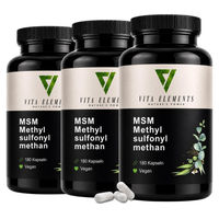Produktbild von Vita Elements MSM Methylsulfonylmethan Kapseln Vegan 3er Set 180 Stück für Erwachsene