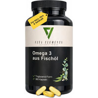 Produktbild von Vita Elements Omega 3 Fischöl Kapseln ohne Zusatzstoffe 365 Stück