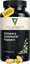 Vita Elements Schwarzkümmelöl Kapseln ohne Zusatzstoffe – Bild 1 von 2
